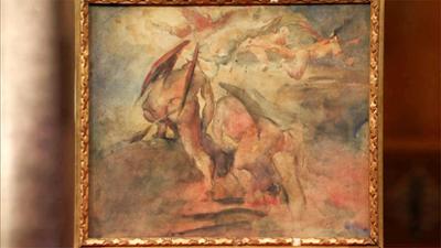 Kunst + Krempel: Teufels-Aquarell und asiatisches Schränkchen