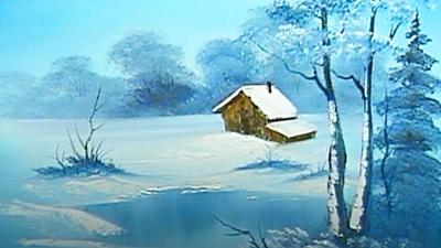 Bob Ross: Frozen Beauty in Vignette