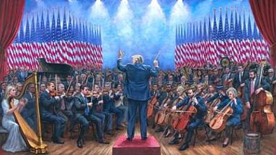 Mit offenen Augen: "MAGA-Symphony": Donald Trump als Orchesterdirigent