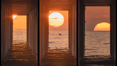 Mit offenen Augen: Der Sonnenuntergang … ein Superstar!