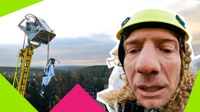 Das schaffst du nie: Wer bleibt am Kran hängend ruhiger?