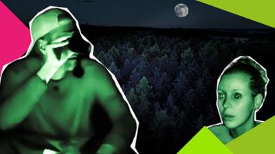 Das schaffst du nie: Hide and Seek nachts im Wald: Nachtsichtgerät vs Tarnnetz