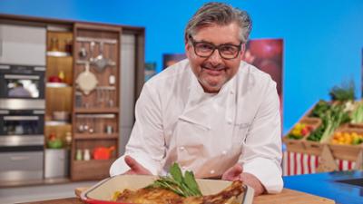 Einfach. Gut. Bachmeier: Selleriesuppe, Bauernhendl und Joghurt-Panna-Cotta