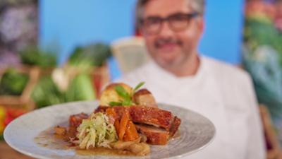 Einfach. Gut. Bachmeier: Kartoffelknödel und knuspriger Schweinebauch