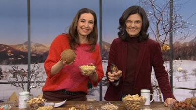 Wir in Bayern: Ganze Sendung: Enzianbrenner, Wie gesund sind Nüsse, Ziegenkäse-Krapfen mit Feigen