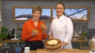 Wir in Bayern: Ganze Sendung: Nougat-Birnen-Torte, "Best Ager Model", Nutzen und Risiken der Gürtelrose-Impfung