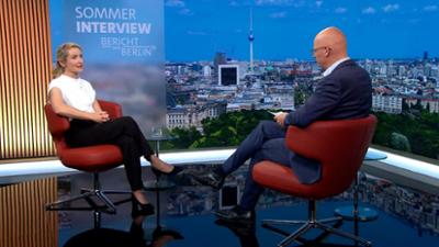 Bericht aus Berlin: Ines Schwerdtner im ARD-Sommerinterview