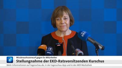 tagesschau24: tagesschau live: EKD-Ratsvorsitzende Kurschus gibt Erklärung ab