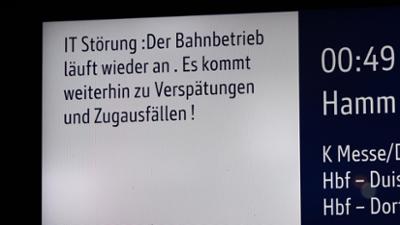 Tagesschau: Zugverkehr nach IT-Störung bei der Deutschen Bahn bundesweit wieder angelaufen