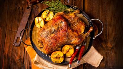 Bauernente, Kraut und Süßkartoffeln