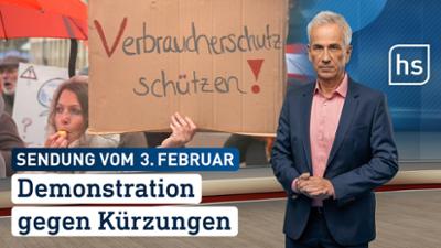 hessenschau: Demonstration gegen Kürzungen hessenschau vom 03.02.2026