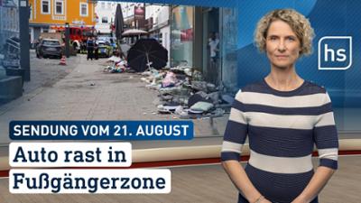 hessenschau: Auto rast in Fußgängerzone hessenschau vom 21.08.2026
