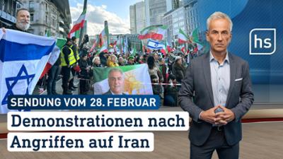 hessenschau: Demonstrationen nach Angriffen auf Iran hessenschau vom 28.02.2026
