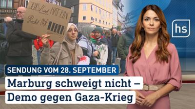 hessenschau: Marburg schweigt nicht – Demo gegen Gaza-Krieg hessenschau vom 28.09.2025