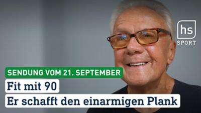 hessenschau Sport: Fit mit 90: Er schafft den einarmigen Plank hessenschau Sport vom 21.09.2026