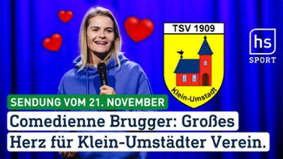 hessenschau Sport: Comedienne Brugger: Großes Herz für Klein-Umstädter Verein hessenschau Sport vom 21.11.2025
