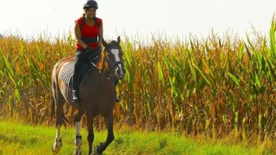 Anna, Nina, Pia und die Haustiere: Reiten wie ein Cowgirl