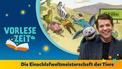 Baumhaus: Juri und Fidi lesen das Kinderbuch: "Die Einschlafweltmeisterschaft der Tiere"