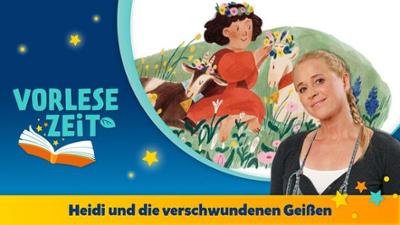 Baumhaus: Singa liest das Kinderbuch: "Heidi und die verschwundene Geißen"