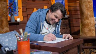 Baumhaus: Fensterbild im Winter basteln bei MACH MiT! - Dienstag