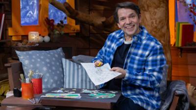 Baumhaus: Fensterbild im Winter basteln bei MACH MiT! - Donnerstag