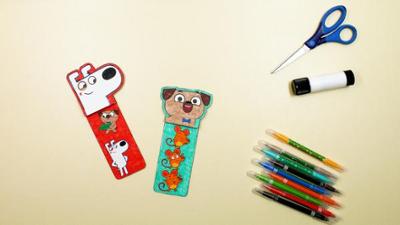 Der wunderliche Buchladen von Dog und Puck: Bastelanleitung Lesezeichen mit Köpfchen
