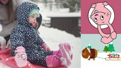 Die Sendung mit dem Elefanten: Schlittenfahren und Schneeballschlacht