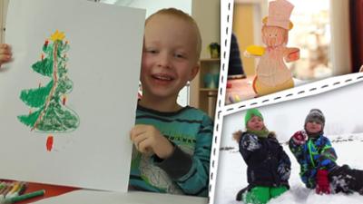 ENE MENE BU: Wir malen einen Weihnachtsbaum und bauen eine Schlittenbahn