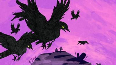 Grusellied: Hörst du vom Turme die Nebelkrähen
