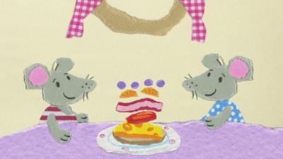 Kikaninchen Schnipselwelt: Frühstück bei den Mäusekindern