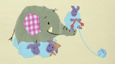 Kikaninchen Schnipselwelt: Warme Hausschuhe für den verschnupften Elefanten