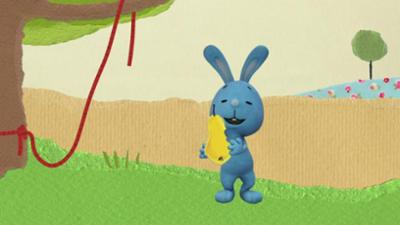 Kikaninchen Schnipselwelt: Kikaninchen will eine Birne essen