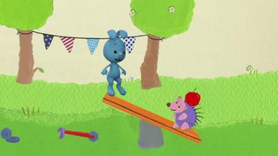 Kikaninchen Schnipselwelt: Kikaninchen baut eine Wippe