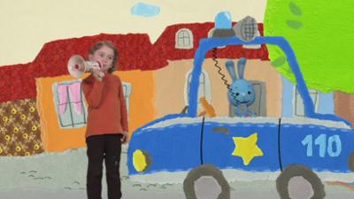 Kikaninchen Schnipselwelt: Kikaninchen verhaftet den Bankräuber