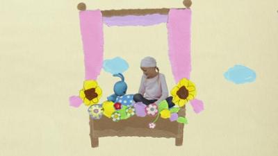 Kikaninchen Schnipselwelt: Im Blumenbett durch die Luft