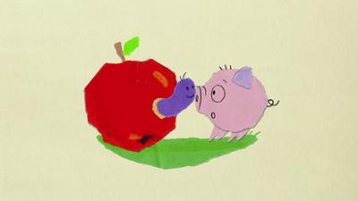 Kikaninchen Schnipselwelt: Der Wurm im Apfel