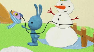 Kikaninchen Schnipselwelt: Ein Uhu rettet den Schneemann