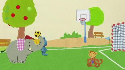 Kikaninchen Schnipselwelt: Ein Basketballspiel am Apfelbaum