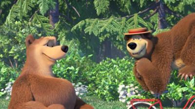 Mascha und der Bär: Radrennen im Wald