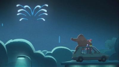 Trudes Tier: Feuerwerk