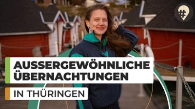 Unterwegs in Mitteldeutschland: Außergewöhnlich übernachten: schwimmende Hütte & Baumzelt