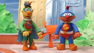 Ernie und Bert im Land der Träume: Ernie und Bert als Superhelden