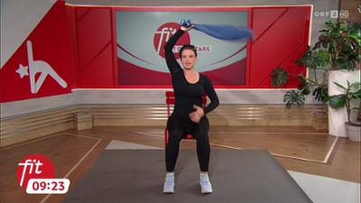 Fit mit den Stars: Turnen mit Tuch