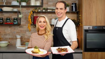 Gegrilltes Reh-Carpaccio und Zwiebelrost-Pilz mit Kartoffelstampf: Silvia kocht