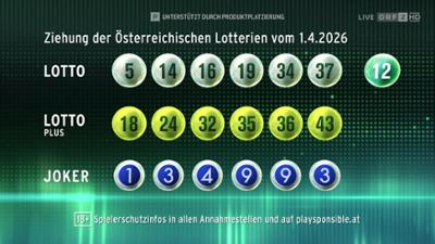 Lotto 6 aus 45: Mittwochziehung