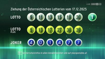 Lotto 6 aus 45: Mittwochsziehung