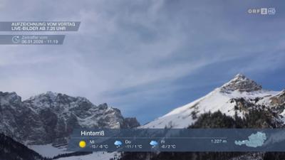 Wetter-Panorama und Programmvorschau