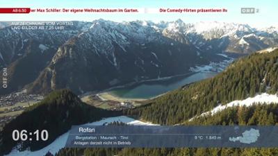 Wetter-Panorama und Programmvorschau