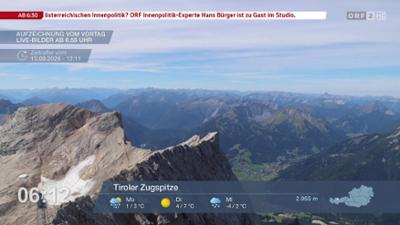 Wetter-Panorama und Programmvorschau