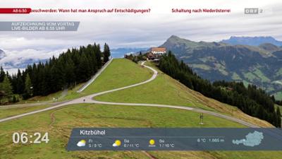 Wetter-Panorama und Programmvorschau